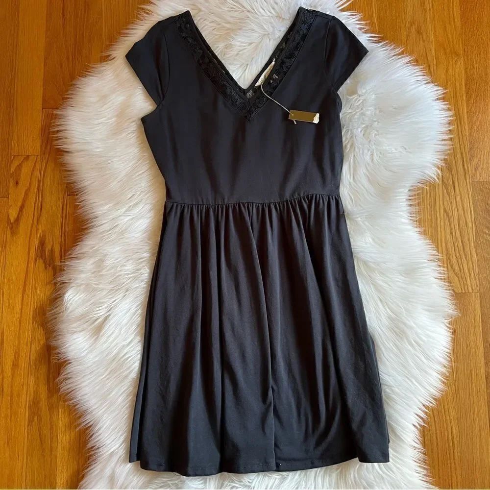 NWT Women’s Lauren Conrad Navy Dress Size Medium Cottagecore